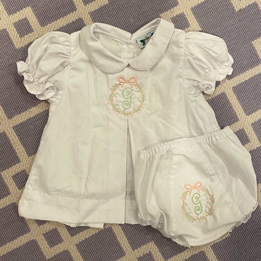 Christmas Blouse & Bloomers with “G”